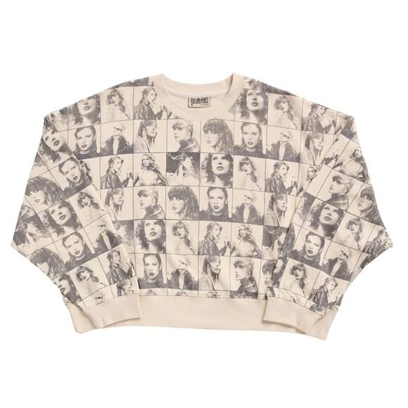 NEW Eras Tour Cropped Beige Pullover Sweatshirt Taylor Swift Merch size XXXL - Picture 1 of 8